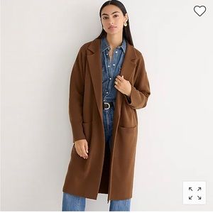 Jcrew Ella long sweater blazer, size xxs, hthr walnut